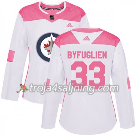 Winnipeg Jets tröja Dustin Byfuglien 33 Vit 2017-2018 Adidas Rosa Fashion Authentic - Dame NHL Tröjor Winnipeg Jets tröja Dustin Byfuglien 33 Vit 2017-2018 Adidas Rosa Fashion Authentic - Dame NHL Tröjor